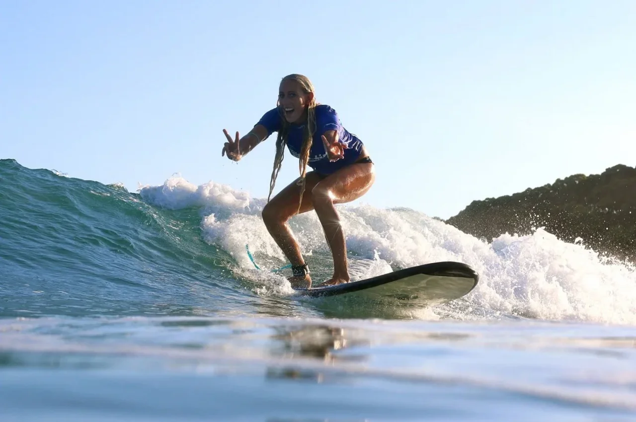 Surfing at Bondi Beach